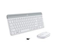 Logitech MK470 Slim Wireless Keyboard and Mouse Combo - Modern Compact Layout, Ultra Quiet, 2.4 GHz USB Receiver, Plug n' Play Connectivity, Compatible with Windows - Off White