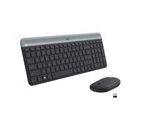 Logitech MK470 Slim Wireless Keyboard & Mouse Combo, QWERTY Italian Layout - Bla