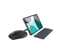 Logitech MX Anywhere 3S Compact Wireless Mouse, Fast Scrolling + Flip Folio, Keyboard Case for iPad Pro 11-inch (M4) & iPad Air 11-inch (M2 & M3)(5th Gen - 2024), Multi-device, UK English Layout