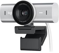 Logitech MX Brio Ultra HD 4K Collaboration and Streaming Webcam, 1080p at 60 FPS, Dual Noise Reducing Mics, Show Mode, USB-C, Google Meet, Pale Grey