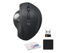 Logitech MX Ergo S Wireless Trackball Mouse, 2.4 dpi Laser Sensor, 6 | 6 Programmable Buttons | 4-Way Scroll Wheel | PC | Includes Microfiber Cloth + Mouse Pad