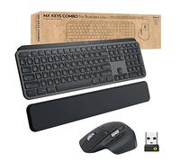 Logitech MX Keys Combo for Business | Gen 2, Full Size Wireless Keyboard and Wireless Mouse, with Keyboard Palm Rest, Bluetooth, Logi Bolt, Quiet Clicks, Windows/Mac/Chrome/Linux - Graphite