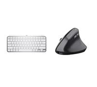 Logitech MX Keys Mini & Trust Yuno Wireless Ergonomic Mouse, Rechargeable