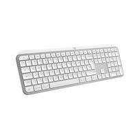 Logitech MX Keys S Wireless Keyboard, Low Profile, Fluid Quiet Typing, Programmable Keys, Backlighting, Bluetooth, USB C Rechargeable, for Windows PC, Linux, Chrome, Mac, QWERTY UK English, Pale Grey