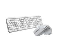 Logitech MX Master 4, Ergonomic Wireless Mouse with Advanced Performance Haptic Feedback, Ultra-Fast Scrolling, Bluetooth, Windows, MacOS + MX Keys S Wireless Keyboard, QWERTY UK English - Pale Grey
