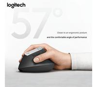 Logitech MX Vertical Wireless Bluetooth Mouse Ergonomic Vertical Rechargeable 3-Mode Multi-Device for PC Laptop Mac Black