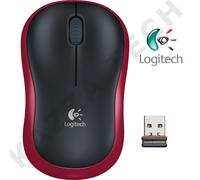 Logitech NEW M185 RED Wireless Optical Mouse Compact for PC Laptop MAC Linux