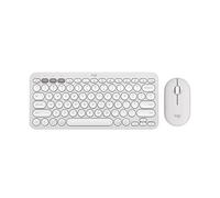 Logitech Pebble 2 Combo, Wireless Keyboard and Mouse, Quiet and Portable, Customizable, Logi Bolt, Bluetooth, Easy-Switch for Windows, macOS, iPadOS, Chrome - Tonal White