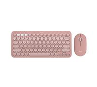 Logitech Pebble 2 Combo, Wireless Keyboard and Mouse, Quiet and Portable, Customizable, Logi Bolt, Bluetooth, Easy-Switch for Windows, macOS, iPadOS, Chrome - Tonal Rose