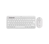 Logitech Pebble 2 Combo, Wireless Keyboard and Mouse, Quiet and Portable, Customizable, Logi Bolt, Bluetooth, Easy-Switch for Windows, macOS, iPadOS, Chrome - White