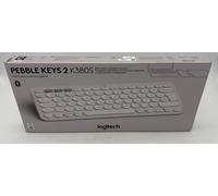 Logitech Pebble Keys 2 K380s Bluetooth Keyboard - White, UK English NEW