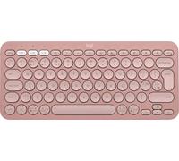 Logitech Pebble Keys 2 K380s, Multi-Device Bluetooth Wireless Keyboard with Customisable Shortcuts,Slim and Portable, Easy-Switch for Windows/macOS/iPadOS/Android/Chrome OS, QWERTY UK Layout, Rose, New
