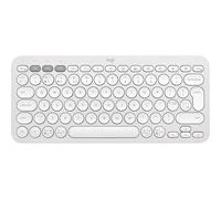 Logitech Pebble Keys 2 K380s - Slim Bluetooth Keyboard, Multi-Device, QWERTY UK Layout, Custom Shortcuts - White, New