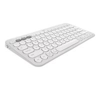 Logitech Pebble Keys 2 K380s, Multi-Device Bluetooth Wireless Keyboard with Customisable Shortcuts,Slim and Portable, Easy-Switch for Windows/macOS/iPadOS/Android/Chrome OS, QWERTY UK Layout, White, New