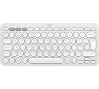 Logitech Pebble Keys 2 K380s, Multi-Device Bluetooth Wireless Keyboard with Customisable Shortcuts,Slim and Portable, Easy-Switch for Windows/macOS/iPadOS/Android/Chrome OS, QWERTY UK Layout, White, New