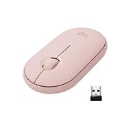Logitech Pebble Wireless Mouse with Bluetooth or 2.4 GHz Receiver, Silent, Slim Computer Mouse with Quiet Clicks, for Laptop/Notebook/iPad/PC/Mac/Chromebook - Rose/Pink