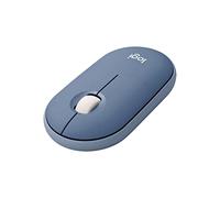 Logitech Pebble Wireless Mouse with Bluetooth or 2.4 GHz Receiver, Silent, Slim Computer Mouse with Quiet Clicks For Laptop, Notebook, iPad, PC and Mac - Blueberry