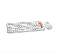 Logitech POP ICON Combo, Bluetooth Keyboard and Mouse Combo, Comfortable Typing, programmable Keys and Buttons, Quiet clicks, Easy-Switch up to 3 Devices - Off-White