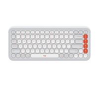 Logitech POP ICON KEYS Wireless Bluetooth Keyboard, Comfortable Typing, Programmable Keys, Easy-Switch Between up to 3 Devices, for Laptop, Tablet, PC - White, QWERTZ
