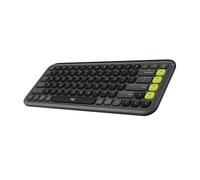 Logitech POP ICON Keys Wireless Bluetooth Keyboard, Comfortable Typing, Programmable Keys, Easy-Switch Between up to 3 Devices, for Laptop, Tablet, PC - Graphite and Green