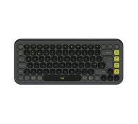 Logitech POP ICON KEYS Wireless Bluetooth Keyboard, Comfortable Typing, Programmable Keys, Easy-Switch Between up to 3 Devices, for Laptop, Tablet, PC, QWERTY UK English Layout - Graphite