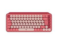 Logitech POP Keys Mechanical Wireless Keyboard with Customisable Emoji Keys, Durable Compact Design, Bluetooth or USB Connectivity, Multi-Device, OS Compatible, QWERTY UK English Layout - Heartbreaker