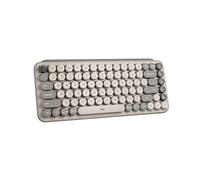 Logitech Pop Keys Wireless Mechanical Keyboard with Customizable Emoji Keys, Durable Compact Design, Bluetooth or USB Connectivity, Multi-Device, OS Compatible, Fog