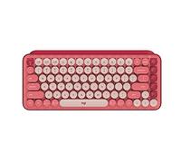 Logitech POP Mechanical Wireless Keyboard with Customizable Emoji Keys, Durable Compact Design, Bluetooth or USB Connectivity, Multi-Device, OS Compatible - Heartbreaker Rose
