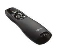 Logitech R400 Wireless Presentation Remote, 2.4 GHz, USB-Receiver, Red Laser Pointer,