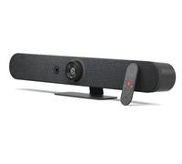 Logitech Rally Bar Mini 4K UHD Conferencing Camera - 6 Beamforming Microphones, PTZ Camera, 3 Speakers, AI Viewfinder, 4X Digital Zoom, Teams, Zoom, Meet Rooms - 960-001340 (Graphite)