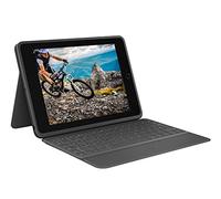 Logitech Rugged Folio for iPad (7th, 8th, & 9th generation) Protective Keyboard Case, QWERTZ German Layout - Graphite