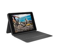 Logitech Rugged Folio Durable Case with Spill-Proof Keyboard (Graphite) UK for iPad 7th Gen