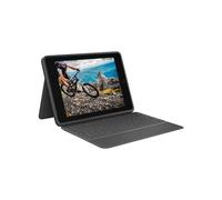 Logitech Rugged Folio - Keyboard and folio case - Apple Smart connector - QWERTY - UK - graphite - for Apple 10.2-inch i