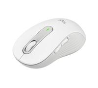 Logitech Signature M650 L Full Size Wireless Mouse - For Large Sized Hands, Silent Clicks, Customisable Side Buttons, Bluetooth, Multi-Device Compatibility - White