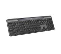 Logitech Signature Slim Solar+ wireless keyboard, solar and artificial light powered, durable battery that lasts up to 10 years, customisable keys, Bluetooth, QWERTY UK English Layout - Graphite