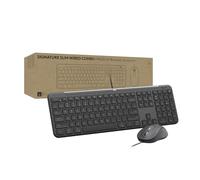 Logitech Signature Slim Wired Combo MK625 for Business, Optical Wired Mouse, Full-Size Keyboard, USB-C Plug-and-Play, Windows/Mac/Chrome/PC/laptops - Graphite
