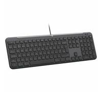 Logitech Signature Slim Wired K620 for Business, Full-Size Keyboard, USB-C Plug-and-Play, Laptop-style, scissor keys, Windows/Mac/Chrome/PC/laptops, QWERTY UK English Layout - Graphite