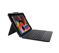Logitech Slim Combo iPad Case with Detachable Backlit Wireless Bluetooth Keyboard, For iPad 5th & 6th Generation (Models: A1893, A1954, A1822, A1823), Long Battery Life, QWERTY UK Layout - Black