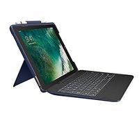 Logitech Slim Combo iPad Case with Detachable Keyboard, For iPad Air 3rd Generation (A2152, A2123, A2153, A2154) & iPad Pro 10.5 Inch 2nd Generation (A1701, A1709, A1852), QWERTZ German Layout - Blue