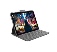Logitech Slim Folio Keyboard Case for iPad (10th gen & A16) with Integrated Bluetooth Wireless Keyboard, QWERTY UK English Layout - Graphite