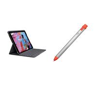 Logitech Slim Folio keyboard case for iPad (7th gen - 2019 | 8th gen - 2020 | 9th gen - 2021) Crayon digital pencil for all iPads (2018 releases and later) - QWERTY UK