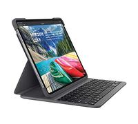 Logitech Slim Folio Pro iPad Case with Wireless Bluetooth Keyboard, iPad Pro 11 Inch (1st Generation Models: A2228, A2068, A2230, A2231), Backlit Keys, 14 iOS Shortcut Keys, QWERTY UK Layout - Black