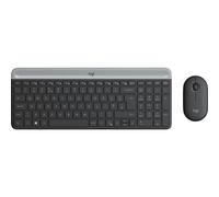 Logitech MK470 Slim Wireless Keyboard & Mouse Combo, QWERTY Spanish Layout - Black