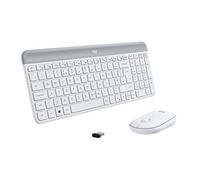 Logitech Slim Wireless Keyboard and Mouse Combo MK470, QWERTY US International Layout - White