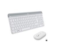 Logitech Slim Wireless Keyboard and Mouse Combo MK470, QWERTY Pan Nordic Layout - White