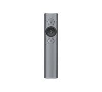 Logitech Spotlight Wireless Presentation Remote | 2.4 GHz, Bluetooth, USB-Receiver, Digital Laser Pointer, 30-Meter Range, Dual Connectivity, Timer, PC/Mac/Android/iOS - Grey