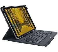 Logitech Universal Folio iPad or Tablet Case with Wireless Bluetooth Keyboard, For 9-10 Inch Apple, Android or Windows Tablets, Easy Set-Up, 2 Year Battery Life, QWERTY UK Layout - Black