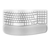 Logitech Wave Keys Wireless Ergonomic Keyboard for Mac, Pale Grey