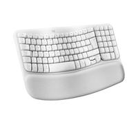 Logitech Wave Keys for Mac, Wireless Ergonomic Keyboard (White) | Cushioned Palm Rest, Natural Typing, Bluetooth Keyboard, Easy-Switch, Optimised for Mac, Apple, iPad, QWERTY UK Layout