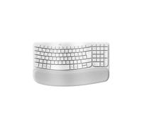 Logitech Wave Keys kabellose ergonomische Tastatur - Weiß, Skandinavisches QWERT
